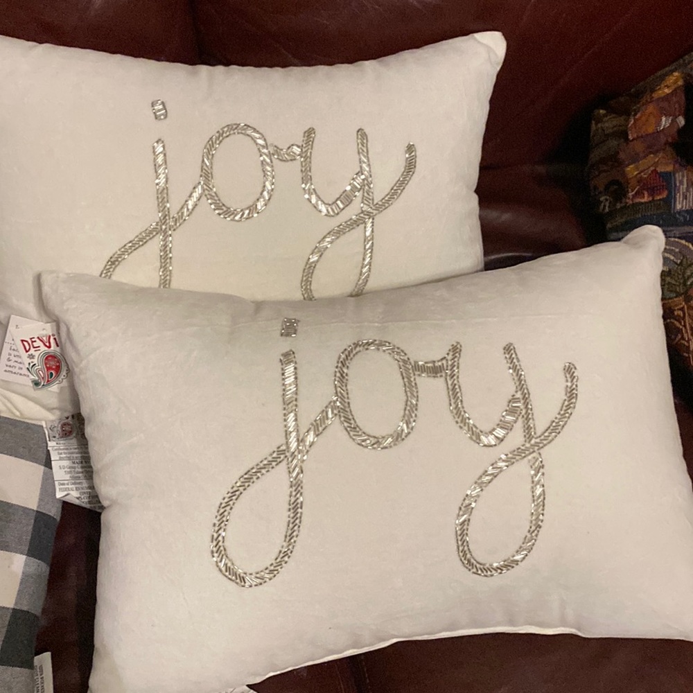 Set of “JOY” pillows